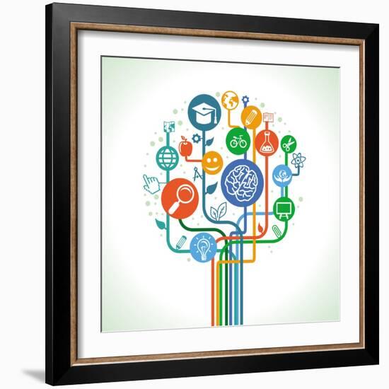 Education and Science-venimo-Framed Art Print