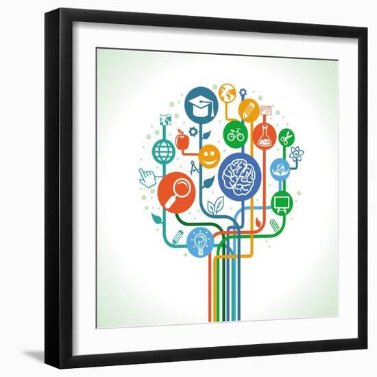 Education and Science-venimo-Framed Art Print