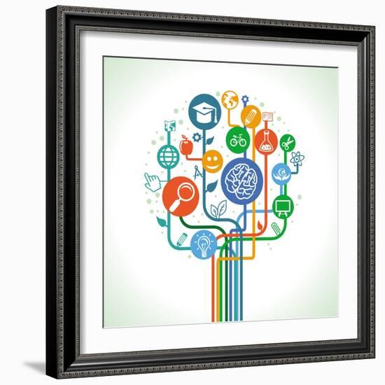 Education and Science-venimo-Framed Art Print