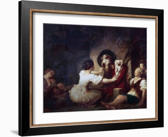 Education Is All, 1780-Jean-Honore Fragonard-Framed Giclee Print