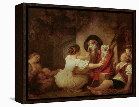 Education is All, c.1780-Jean-Honoré Fragonard-Framed Premier Image Canvas