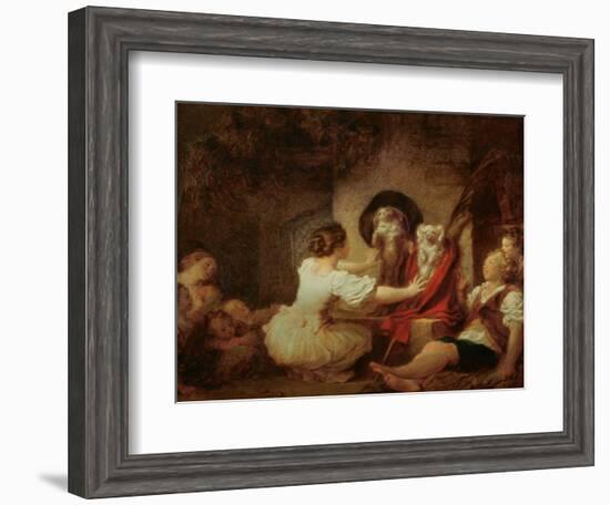 Education is All, c.1780-Jean-Honoré Fragonard-Framed Giclee Print