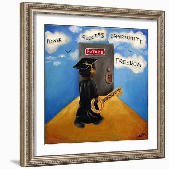 Education is the Key, 2015-Chris Fabor-Framed Giclee Print