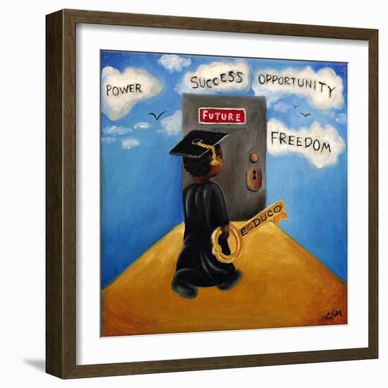 Education is the Key, 2015-Chris Fabor-Framed Giclee Print