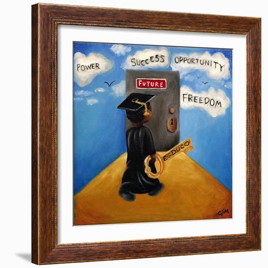 Education is the Key, 2015-Chris Fabor-Framed Giclee Print