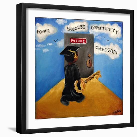 Education is the Key, 2015-Chris Fabor-Framed Giclee Print