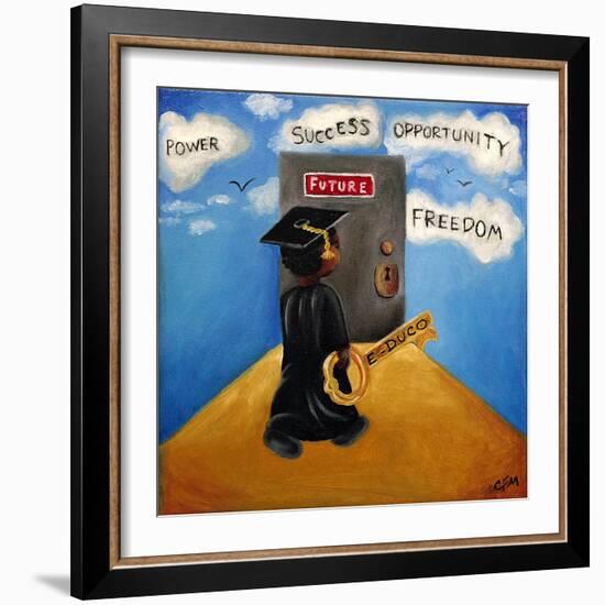 Education is the Key, 2015-Chris Fabor-Framed Giclee Print