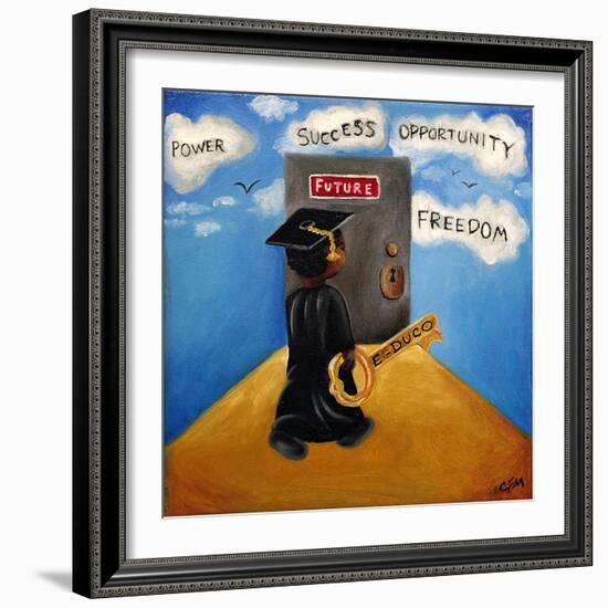 Education is the Key, 2015-Chris Fabor-Framed Giclee Print