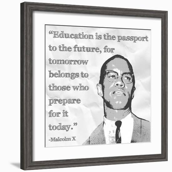 Education is the Passport to the Future-Veruca Salt-Framed Art Print