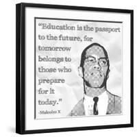Education is the Passport to the Future-Veruca Salt-Framed Art Print