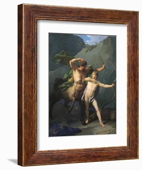 Education of Achilles by Chiron-Jean-Baptiste Regnault-Framed Art Print