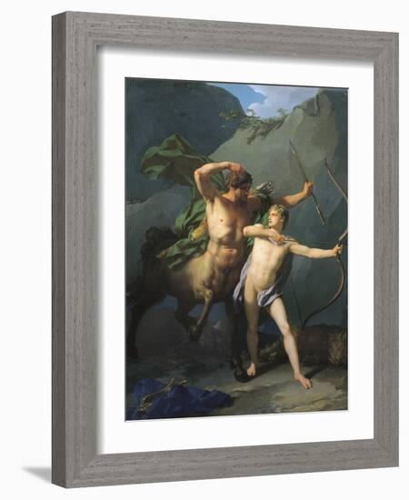 Education of Achilles by Chiron-Jean-Baptiste Regnault-Framed Art Print