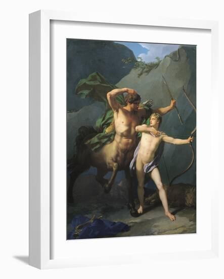 Education of Achilles by Chiron-Jean-Baptiste Regnault-Framed Art Print