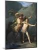 Education of Achilles by Chiron-Jean-Baptiste Regnault-Mounted Art Print