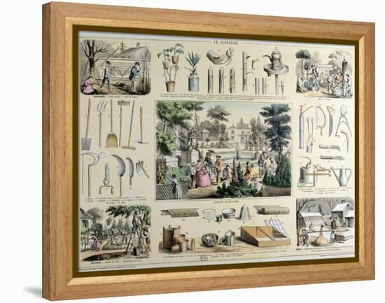 Educational Depiction of Gardening-Belin & Bethmont-Framed Premier Image Canvas