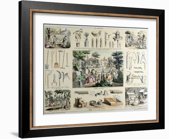 Educational Depiction of Gardening-Belin & Bethmont-Framed Giclee Print