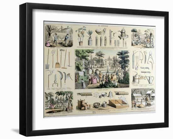 Educational Depiction of Gardening-Belin & Bethmont-Framed Giclee Print