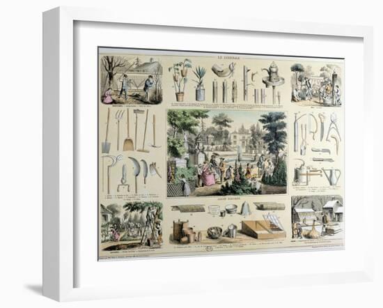 Educational Depiction of Gardening-Belin & Bethmont-Framed Giclee Print