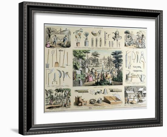 Educational Depiction of Gardening-Belin & Bethmont-Framed Giclee Print