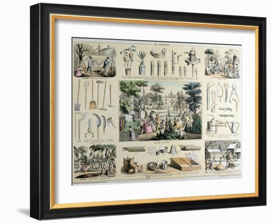 Educational Depiction of Gardening-Belin & Bethmont-Framed Giclee Print