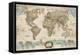 Educational World Map-Elizabeth Medley-Framed Stretched Canvas