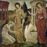 Cupid and Psyche - Palace Green Murals - Psyche at the Shrines of Juno and Ceres, 1881 (Oil on Canv-Edward Coley Burne-Jones-Giclee Print