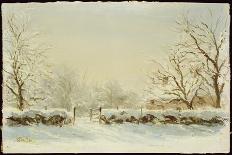 Silver and Blue: First Fall of Snow-Edward Dawson-Giclee Print