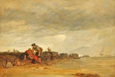 Laying the Foundation Stone of Birkenhead Docks, 1845 (Oil on Canvas)-Edward Duncan-Giclee Print