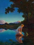 Nymph And The Frog-Edward Eggleston-Art Print