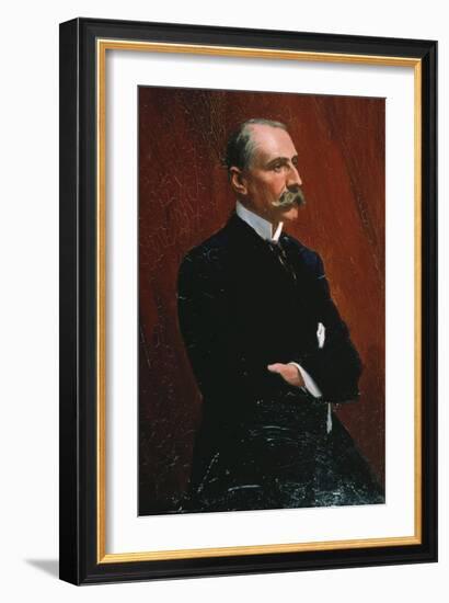 Edward Elgar - portrait-Joseph Simpson-Framed Giclee Print