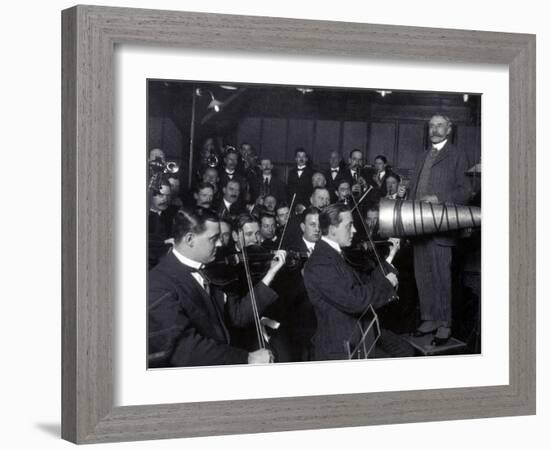 Edward Elgar Recording Session, 1914-Science Source-Framed Giclee Print