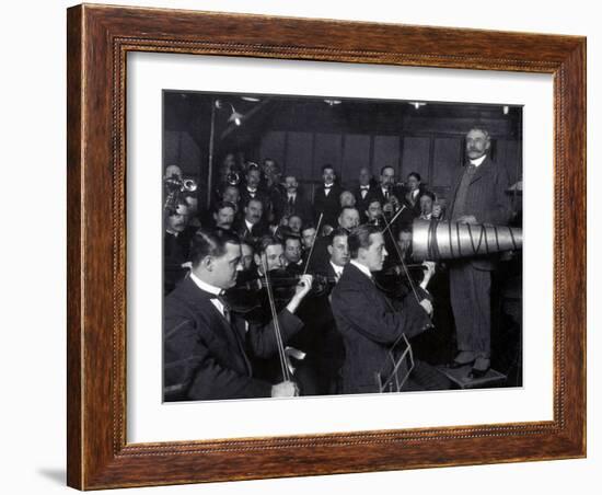 Edward Elgar Recording Session, 1914-Science Source-Framed Giclee Print