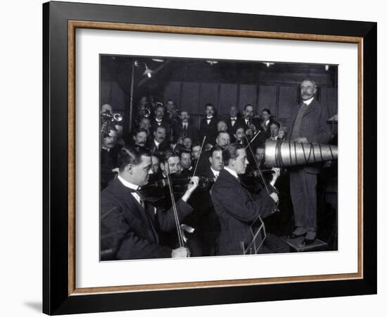 Edward Elgar Recording Session, 1914-Science Source-Framed Giclee Print