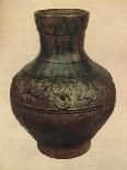 'Wine Jar with Hunting Scene in Relief. Han Dynasty, 206 BC - AD 221, (1927)-Edward F Strange-Framed Giclee Print