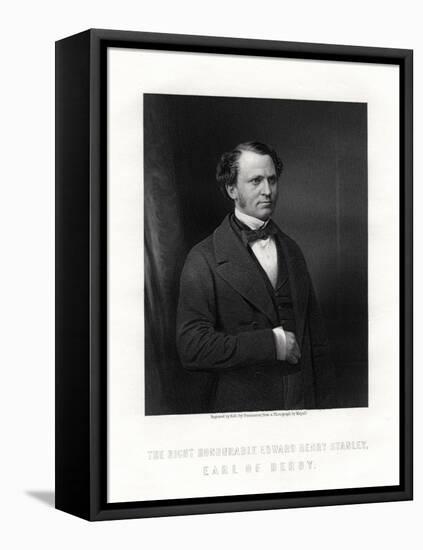 Edward Henry Stanley, 15th Earl of Derby, British Statesman, Mid-Late 19th Century-W Holl-Framed Premier Image Canvas