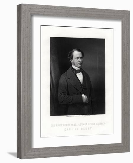 Edward Henry Stanley, 15th Earl of Derby, British Statesman, Mid-Late 19th Century-W Holl-Framed Giclee Print