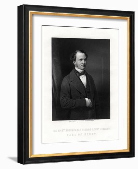 Edward Henry Stanley, 15th Earl of Derby, British Statesman, Mid-Late 19th Century-W Holl-Framed Giclee Print