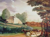 Peaceable Kingdom, C.1834-Edward Hicks-Framed Giclee Print