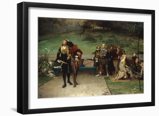 Edward II and his Favourite, Piers Gaveston, 1872-Marcus Stone-Framed Giclee Print