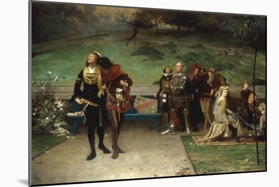 Edward II and his Favourite, Piers Gaveston, 1872-Marcus Stone-Mounted Giclee Print