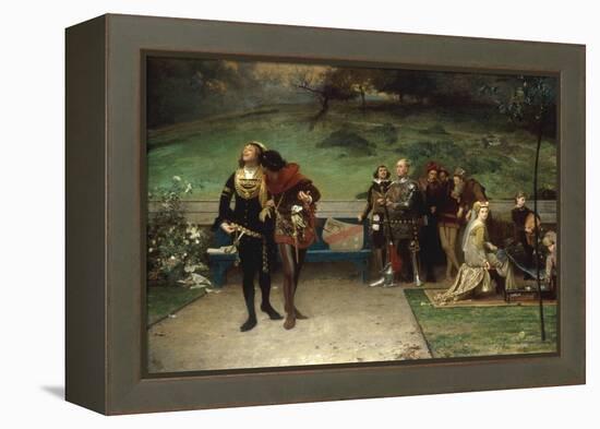 Edward II and his Favourite, Piers Gaveston, 1872-Marcus Stone-Framed Premier Image Canvas