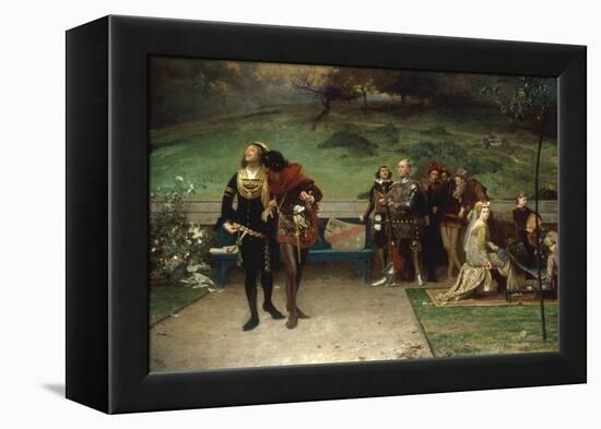 Edward II and his Favourite, Piers Gaveston, 1872-Marcus Stone-Framed Premier Image Canvas