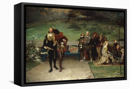 Edward II and his Favourite, Piers Gaveston, 1872-Marcus Stone-Framed Premier Image Canvas