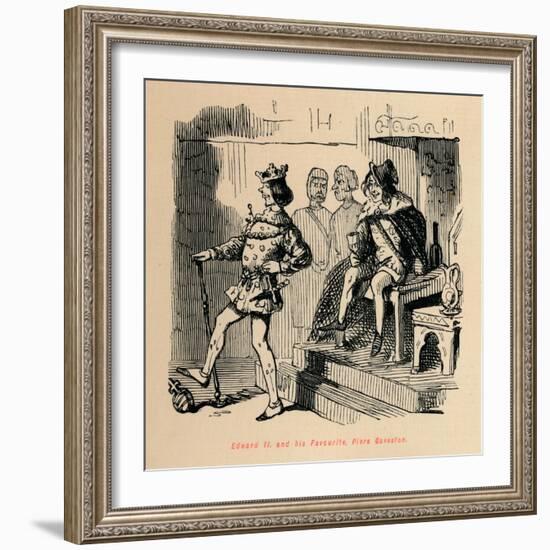 'Edward II. and his Favourite, Piers Gaveston', c1860, (c1860)-John Leech-Framed Giclee Print