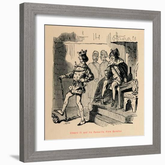'Edward II. and his Favourite, Piers Gaveston', c1860, (c1860)-John Leech-Framed Giclee Print