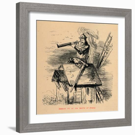 'Edward III at the Battle of Cressy', c1860, (c1860)-John Leech-Framed Giclee Print