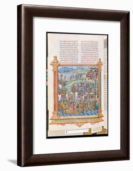 Edward IV of England Landing in Calais, from the 'Memoires de Philippe de Commines'-null-Framed Giclee Print