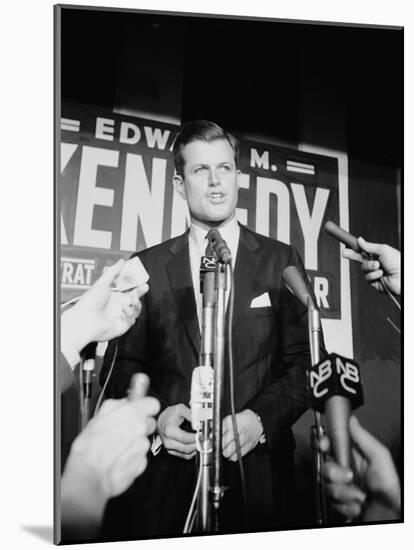 Edward Kennedy During Campaign for Election in Senate Primary-Carl Mydans-Mounted Photographic Print