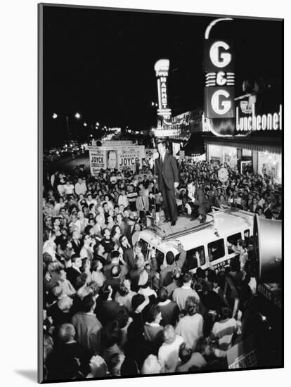 Edward Kennedy During Campaign for Election in Senate Primary-Carl Mydans-Mounted Photographic Print