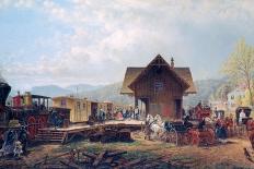 Early Days of Rapid Transit-Edward Lamson Henry-Giclee Print